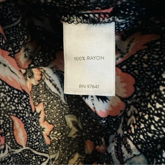 J. Jill Marvelflor Floral Tunic Rayon Side Slit Blouse Women’s Size PL - Picture 12 of 15